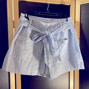 Blue and White Striped Skort/Shorts